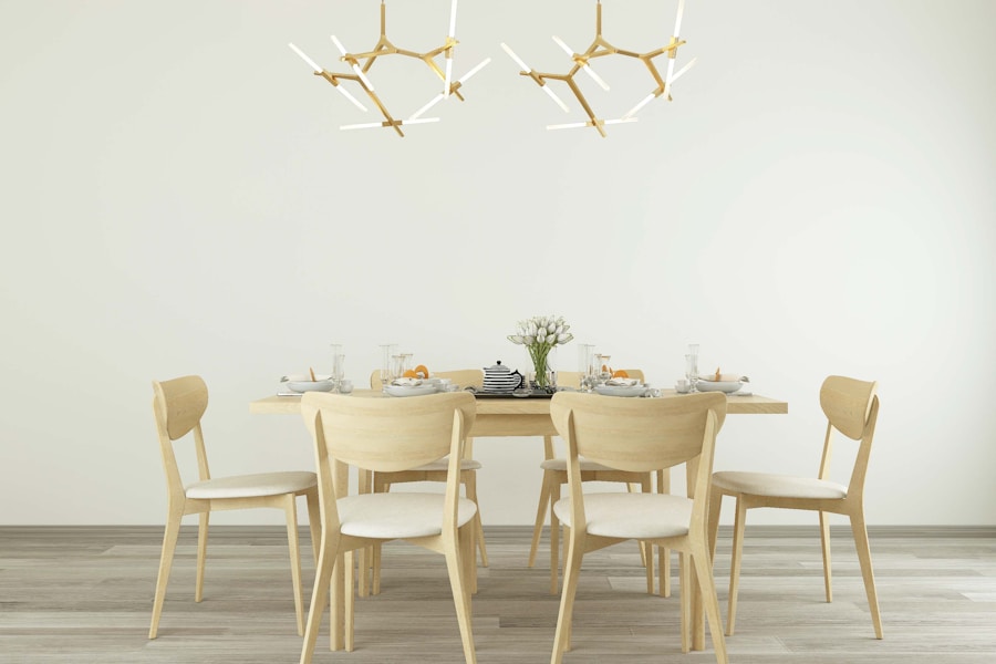 Photo "Modern windmill-shaped chandelier for kitchen decoration"