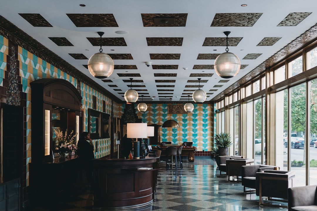 Photo hotel lobby wall lamp